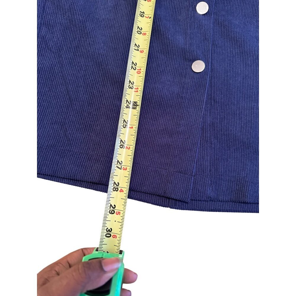 English Factory Corduroy Skirt Pencil Button Up Waist26 Vintage Inspired Classy - Picture 9 of 11